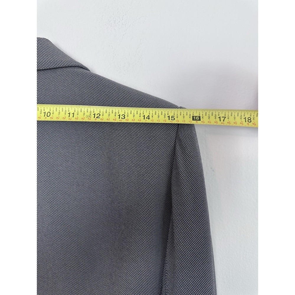 [FLAW] Armani Collezioni Womens Grey Blazer Size 44 / MEDIUM Structured Jacket - Picture 14 of 16